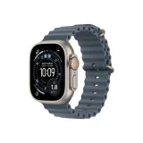 Natural Titanium Case with Anchor Blue Ocean Band EU MEWH4 - M/L