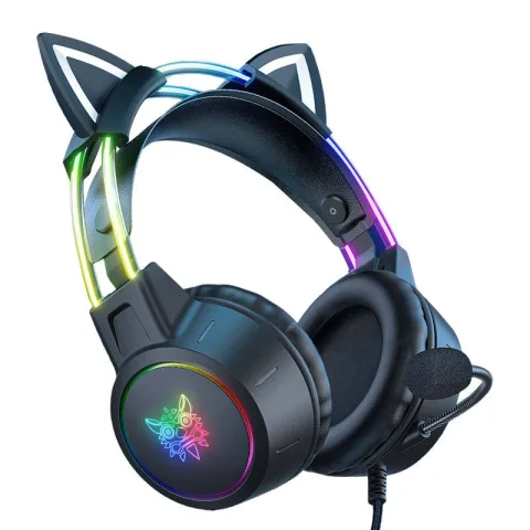 ONIKUMA X15 PRO RGB Gaming Fejhallgató – 50 mm driver, zajszűrős mikrofon, USB + 3,5 mm, Fekete