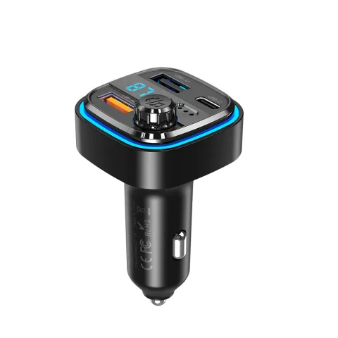 XO BCC08 FM transmitter + Bluetooth + MP3 autós töltő – fekete