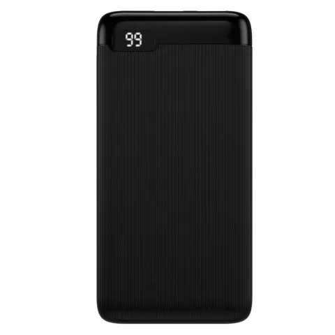 Setty SPBL-10 10000mAh Powerbank, LCD  – Gyors Töltés és LCD Kijelző, Fekete