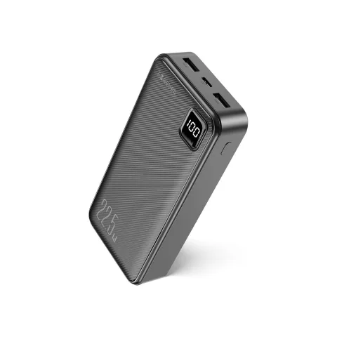 Forever TB-300L PD QC 22,5W, 20000mAh powerbank, fekete - Gyors Töltés