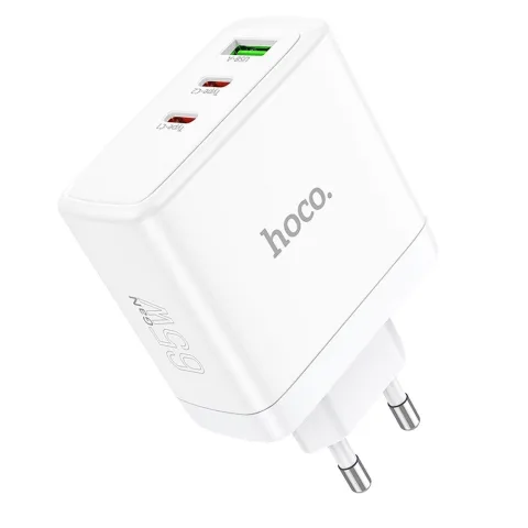Hoco N30 GaN 65W gyorstöltő – 2× USB-C + USB-A, Power Delivery, Quick Charge, laptop töltéshez