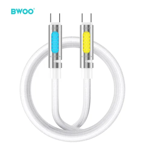 BWOO X325C-C USB-C – USB-C Adat- és Töltőkábel – 240 W PD 3.1 Gyorstöltéssel, RGB Világítással és Aromaterápiás Funkcióval