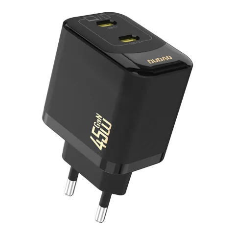 Dudao A28PEU 45W GaN hálózati gyorstöltő – 2× USB-C és Power Delivery