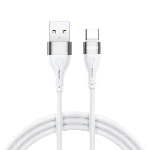 BWOO X280C USB-A – USB-C kábel 1 m – 3A gyorstöltés, 480 Mbps adatátvitel és szilikon kialakítás