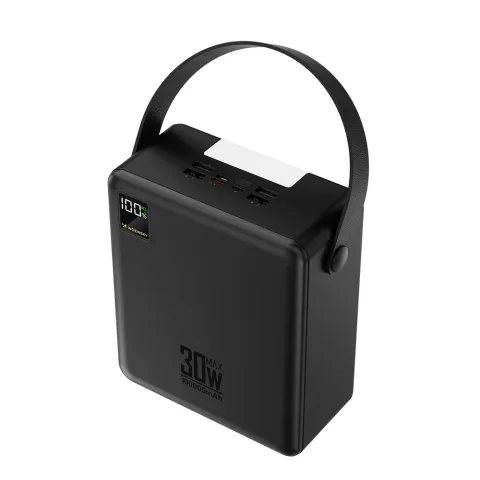 Wozinsky W8-10B 100 000mAh 30W Powerbank – 2× USB-C, 4× USB-A, digitális kijelző és LED-lámpa