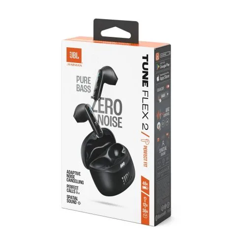 JBL Tune Flex 2 True Wireless Bluetooth fülhallgató – adaptív ANC, JBL Spatial Sound, 6 mikrofon és 48 órás üzemidő