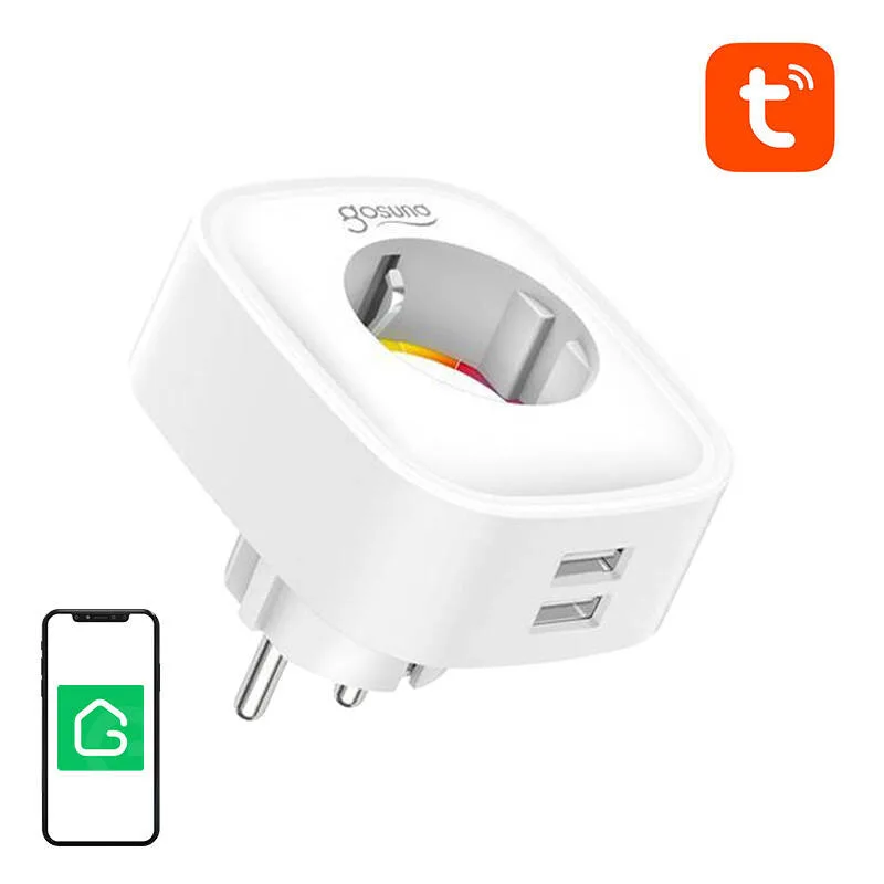 Gosund SP112 WiFi okos konnektor 16A – Intelligens WiFi dugalj fogyasztásmérővel és 2 USB porttal
