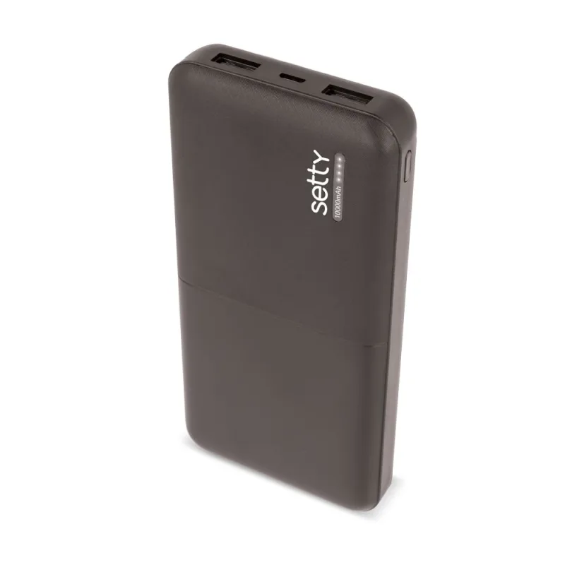 Setty SPB-10 10000mAh hordozható powerbank – fekete