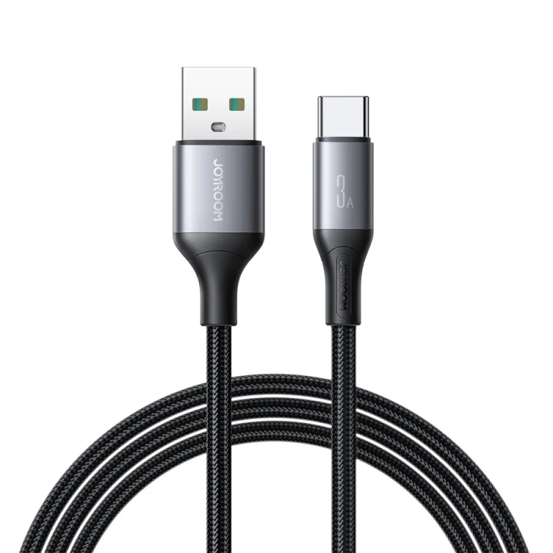Joyroom S-A28 Flash Series USB-A – USB-C kábel 2 m – 3A gyorstöltés, 480 Mbps adatátvitel és fonott nylon