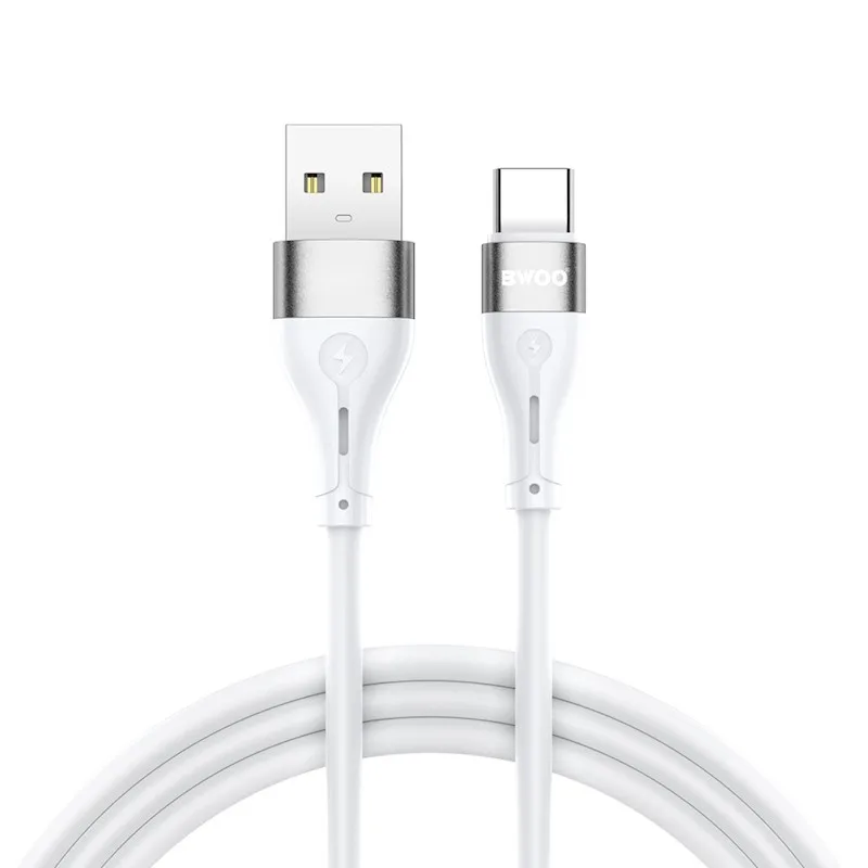 BWOO X280C USB-A – USB-C kábel 1 m – 3A gyorstöltés, 480 Mbps adatátvitel és szilikon kialakítás