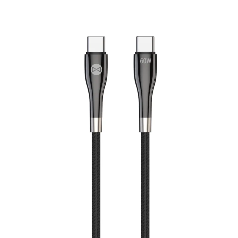 Forever Sleek USB-C – USB-C gyorstöltő és adatkábel – 60W, 1 m