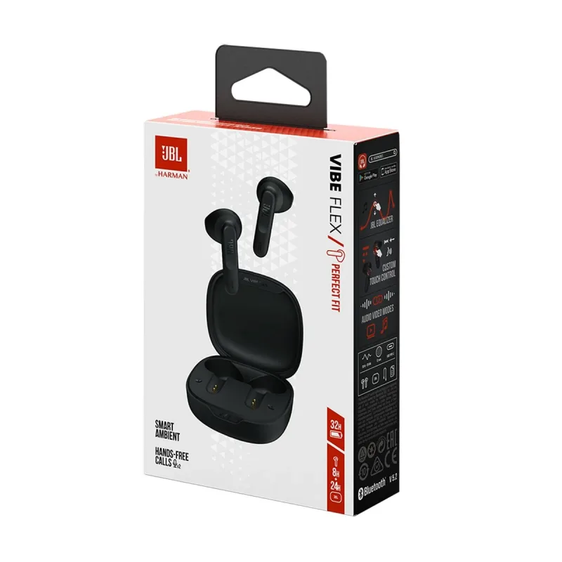 JBL Vibe Flex vezeték nélküli Bluetooth fülhallgató – JBL Deep Bass Sound, 32 órás üzemidő, Smart Ambient, IP54